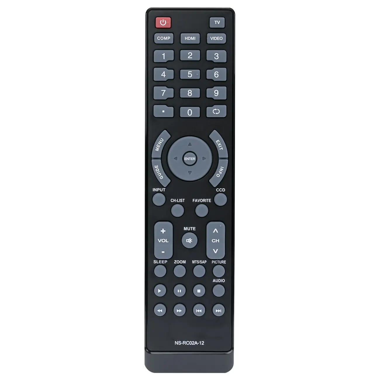 GAXEVER Replaced TV Remote Control NS-RC02A-12 fit for Insignia LCD LED TV NS-15E720A12 NS-19E450A11 NS-22E730A12