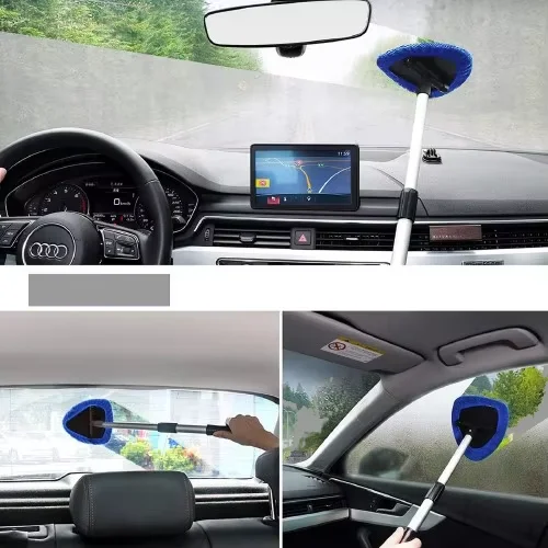 Wholesale Fog Water Dust Remove Cleaning Cloth Brush Car Windshield Cleaning Tool With Extendable Handle