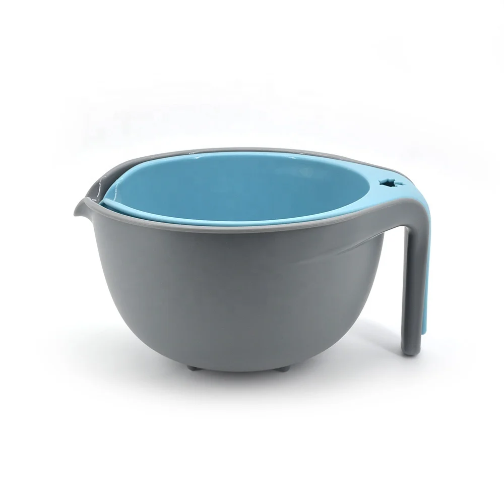 Collapsible basket plastic fruit vegetable plastic washing drain basket Colanders Strainers Set for kitchen tools