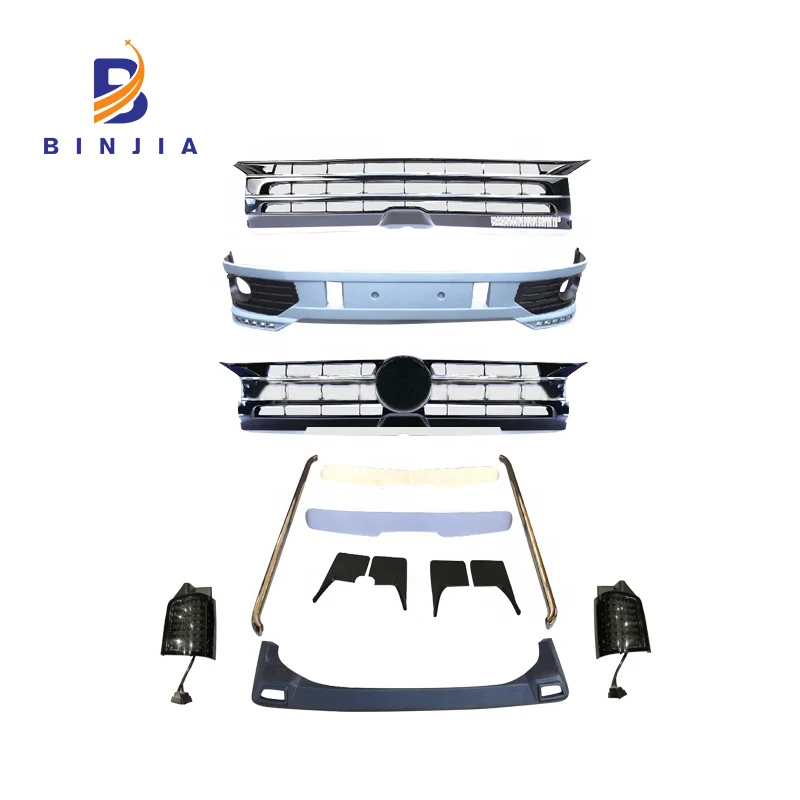 
 Запасные части включают решетку для светодиодной фары, брызговики, передний/задний бампер, спойлер, брызговик для Volkswagen Vw T5  