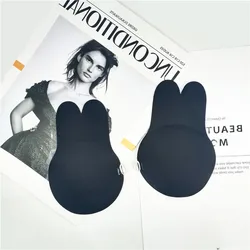 Silicone Rabbit Nipple Covers With Clips Adhesive Stick On Bra Wide Back Wing Bras with Hooks