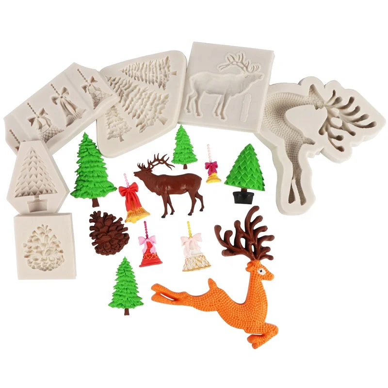 3D Lovely Lacebark Pine Plant Shape Cake Decorating Tools Baking Mold Fondant Silicone Mold