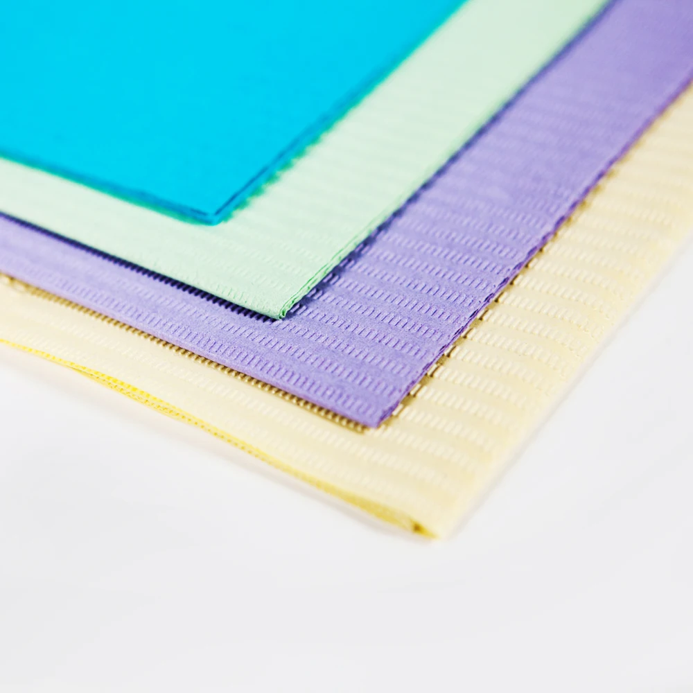 wholesale disposable dental bibs 3 ply pink with design for kids