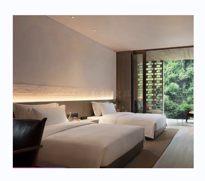 Индивидуальная Коммерческая гостиничная мебель пятизвездочный деревянный гостиничный проект набор для спальни