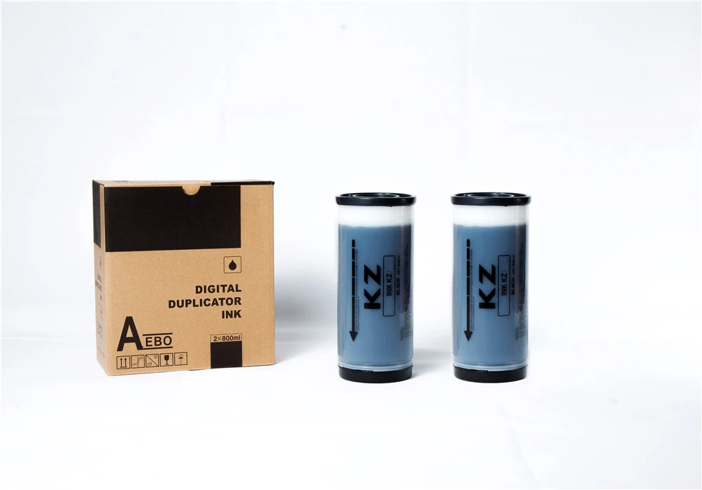 KZ Ink and Master Compatible for Risos Black Carton Packing Digital Printing Water Based Ink for Flexo Printing Machine Carton