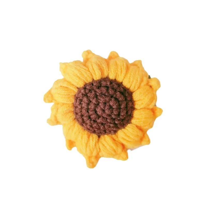 New Christmas Kids Gift Brooch Creative Hairpin Crochet Clip Sunflower Daisy Funny Clown BB  Clip Hair Accessories for Girls