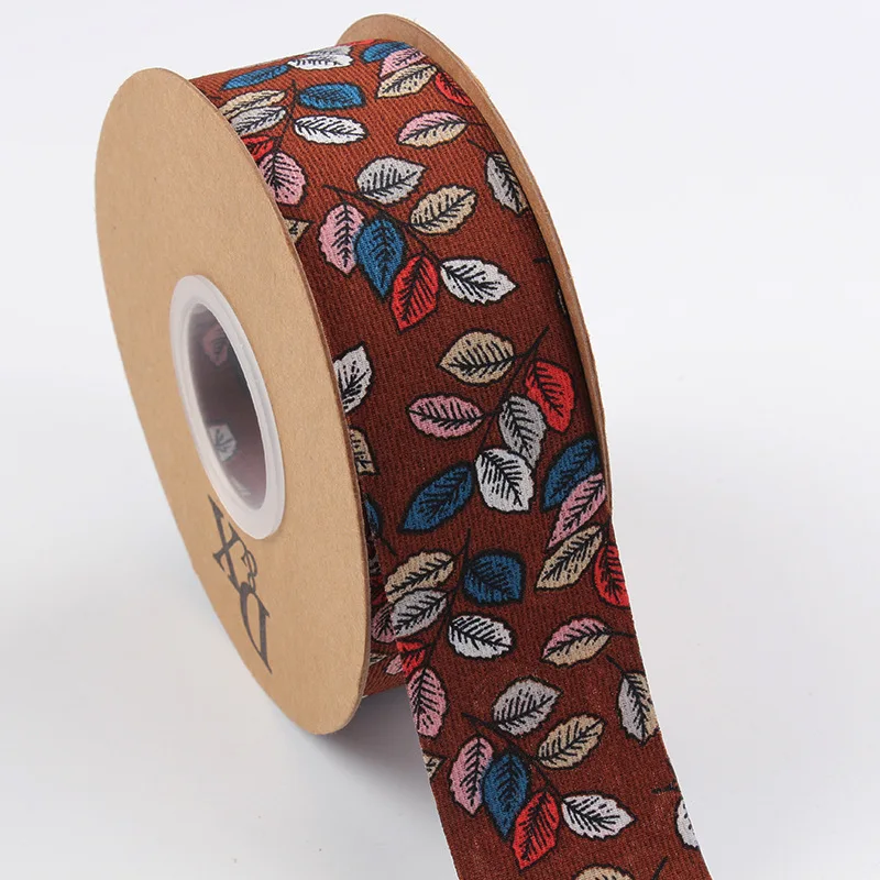 Wholesale Beautiful Floral Print Ribbon for Gift Cake Flower Packing Wedding Party Decoration Ribbon Diy Accessories