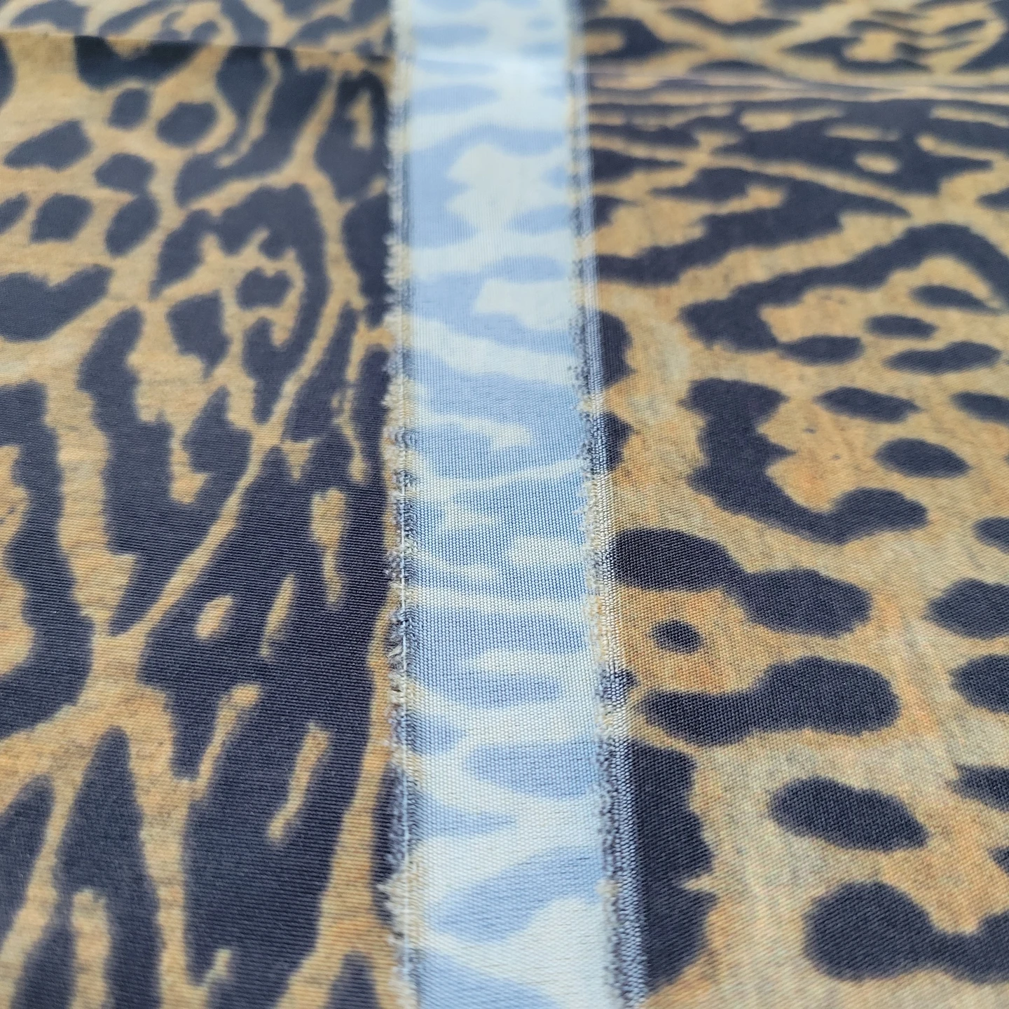 Waterproof 75D * 21s plain polyester cotton coating leopard print casual fabric
