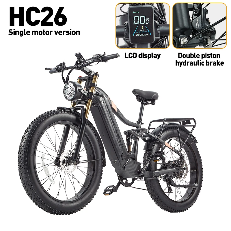 Electric MOUNTAIN Bike Burchda HC26 EU Stock Free Shipping Ultra-long Life Battery Snow Bicycle 48V30AH 1000W Motor