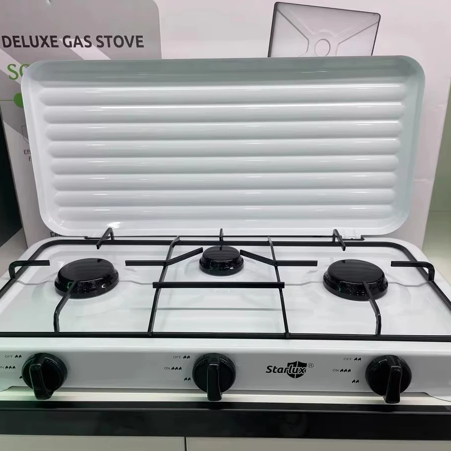 New Portable Gas Stove/LPG Cooker Outdoor Household Cooking Stainless Steel Burner Cooker Three Heads Gas Stove With CE