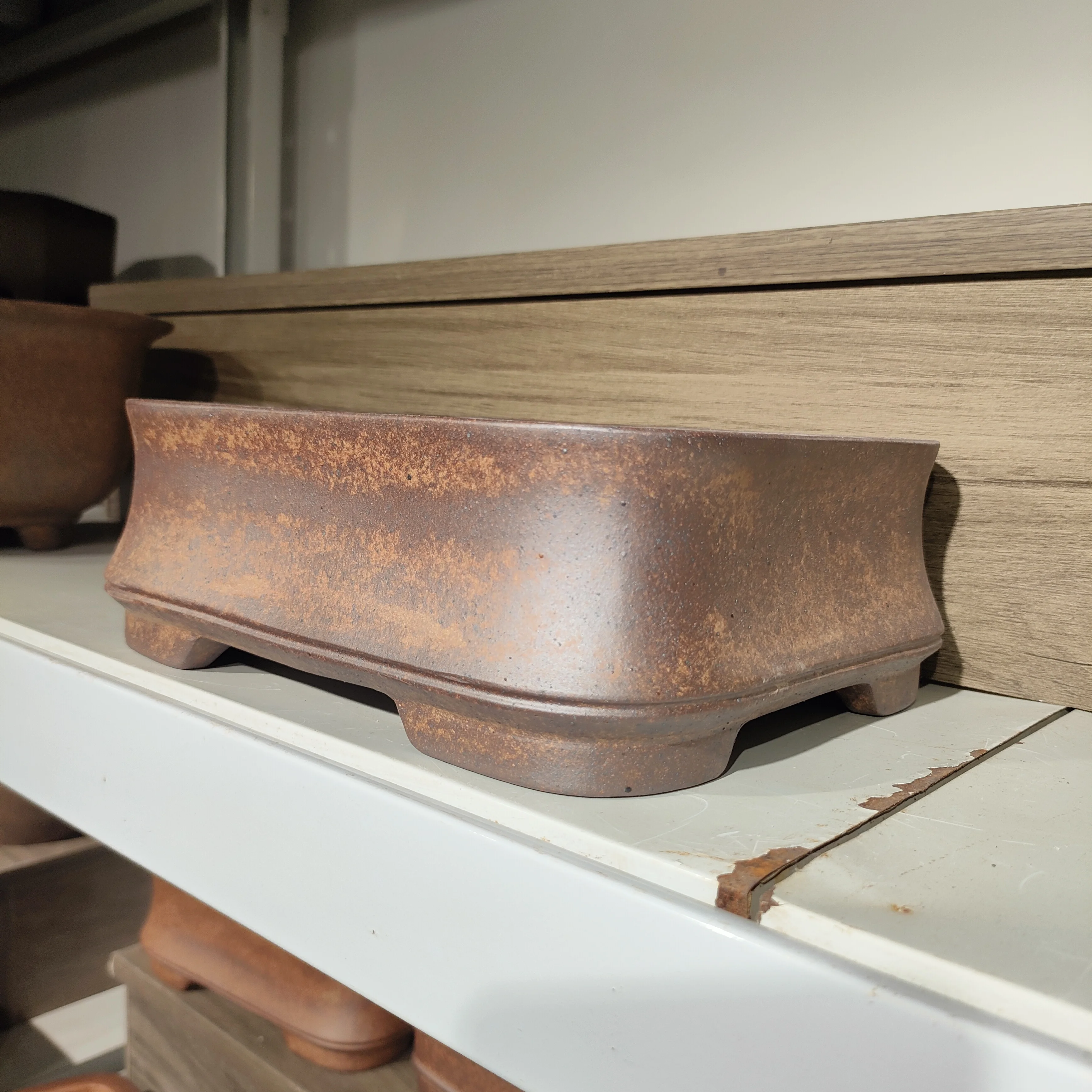 Handmade Yixing purple sand rectangle bonsai pot