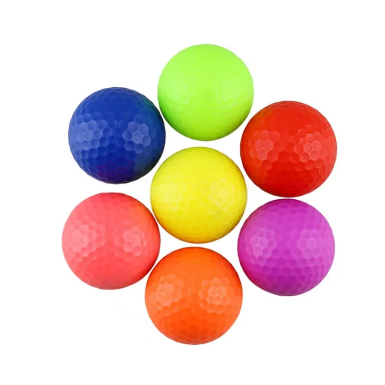 Wholesale Blank 2 Piece Matte Golf Balls Fluorescent Neon Golf Balls Colorful Surlyn Golf Balls