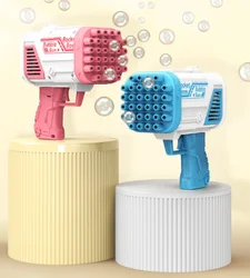 New 2022 bubble gun 32 holes rocket bubble machine toys for kids children outdoor summer season activity