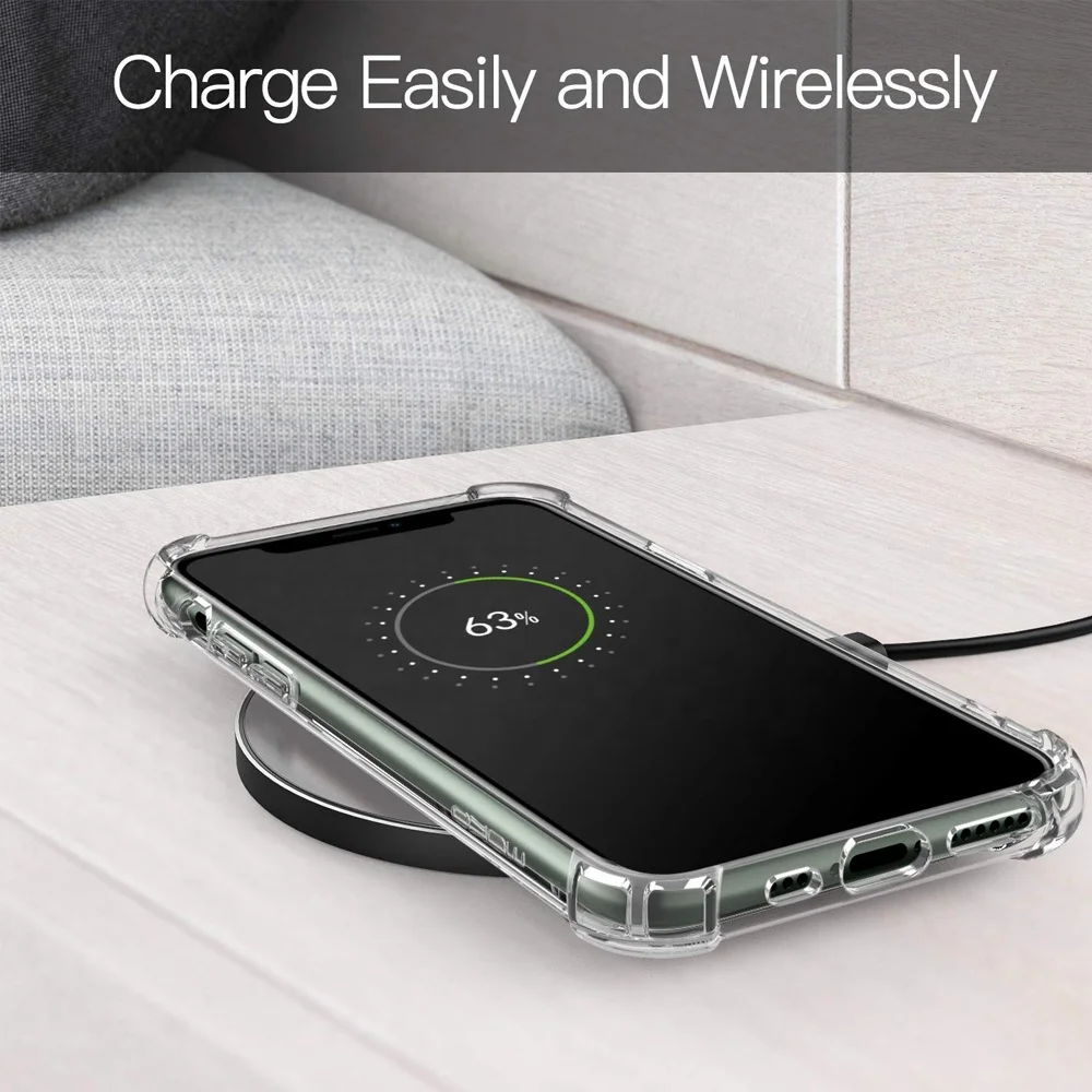 
For iPhone 11 Pro Clear Case 2019, TPU PC Shockproof Transparent Case For iPhone 11, For iPhone 11 Pro Max Bumper Case Clear 