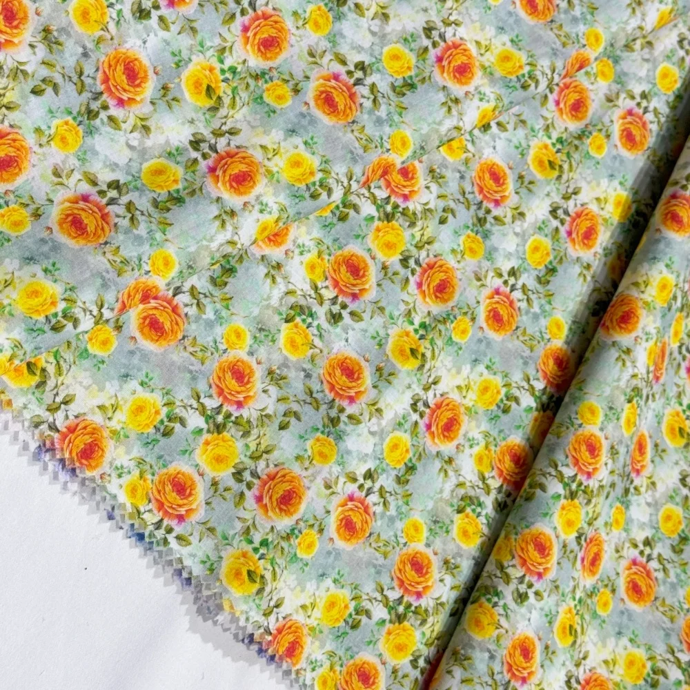 Ready To Ship 100% Cotton Printed  Poplin Fabric For Garment Apparel High Quality