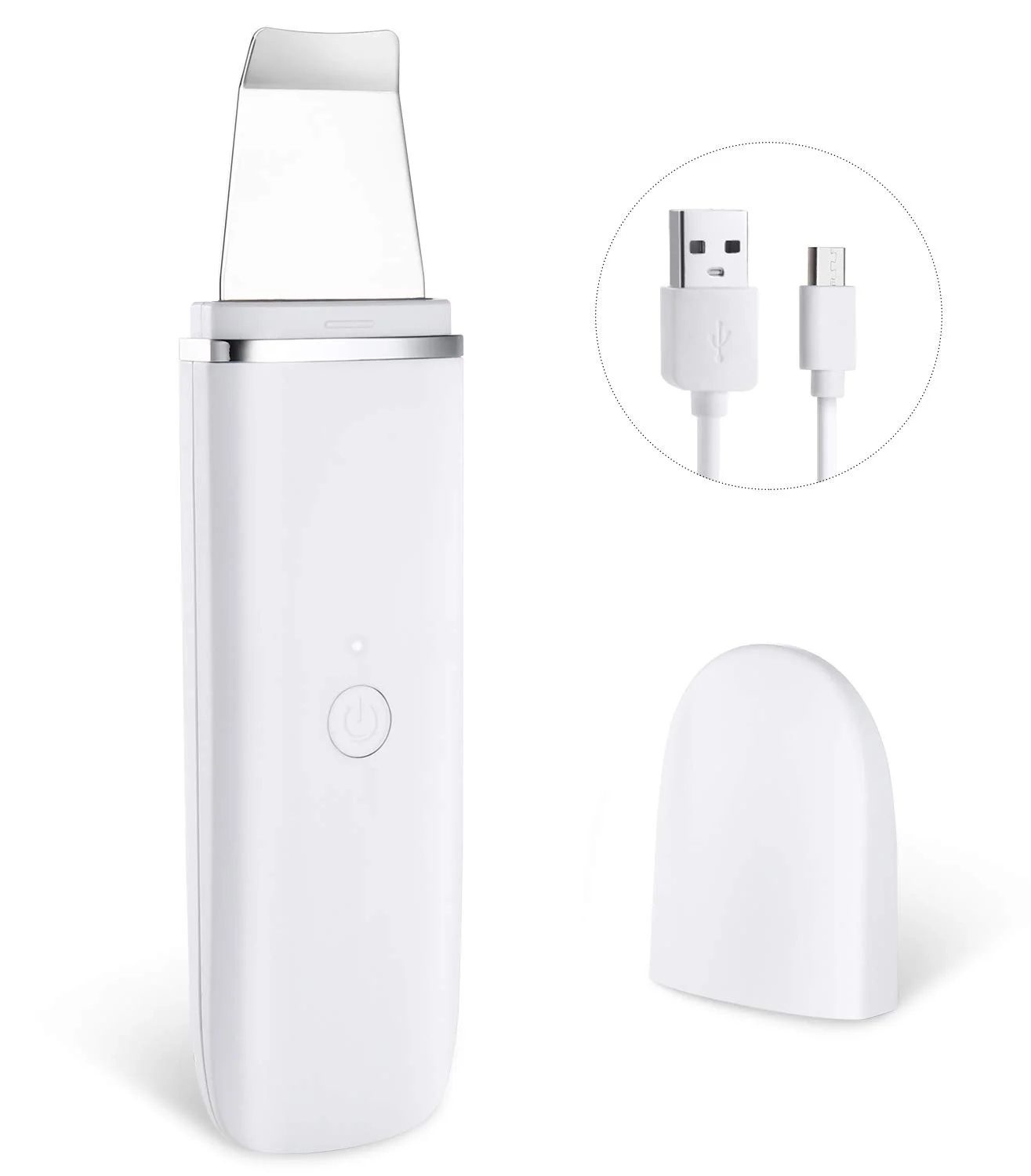 Portable Ultrasonic Facial Cleansing Device Anti-aging Mini Peeling Skin Scrubber Skin Spatula Blackhead Remover