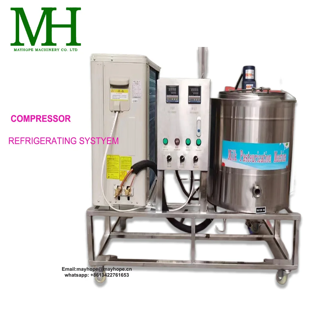 200L low and high temperature pasteurization machine/milk juice pasturizer machine price/fruits milk homogenizer with precooling