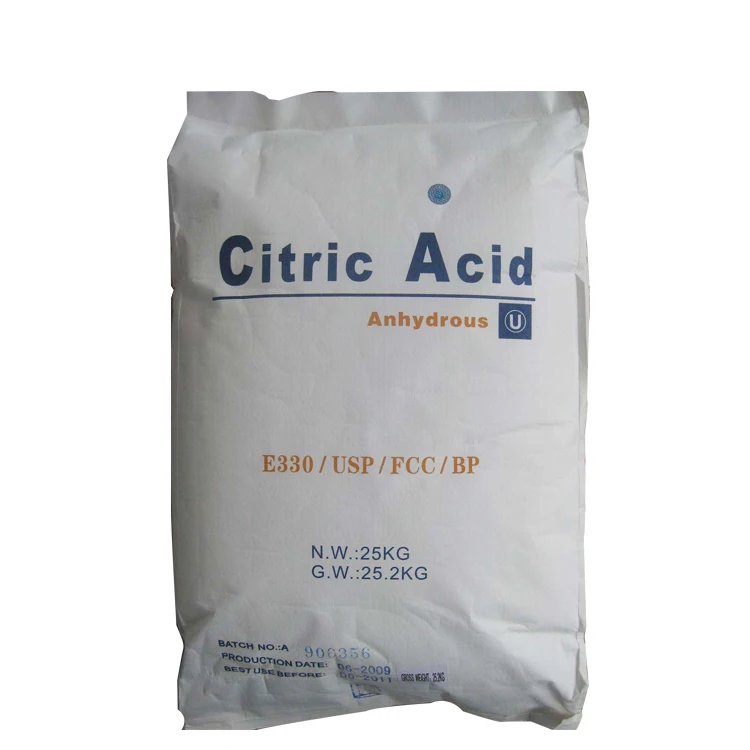 
Food additives uses food grade bp98 citric acid monohydrate 