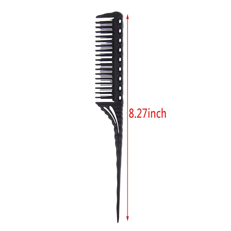 3 Color Teeth Teasing Comb Detangling Brush Tail Comb Hairdressing Combs for Salon Use