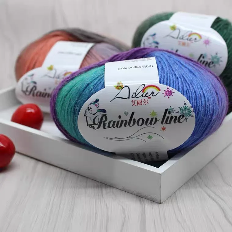 China dyed knitting healthy environmentally comfortable crochet acrylic wool blended knitting yarn for sweater