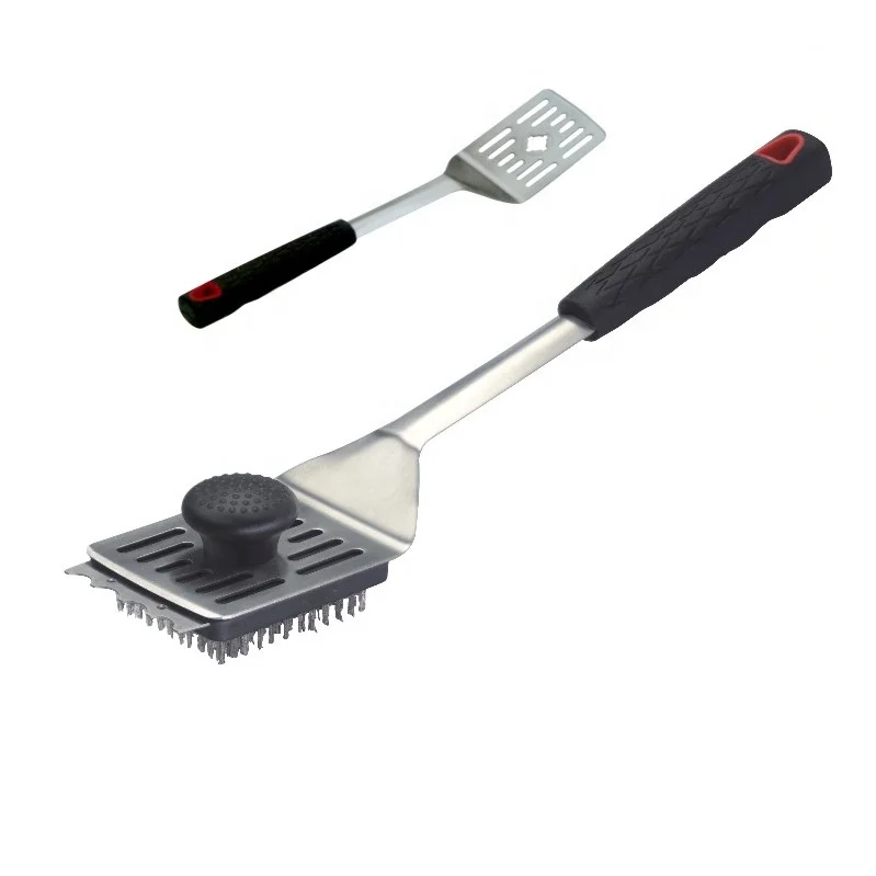 NEW design TWO way use BBQ Spatula Barbecue Cleaning Brush BBQ Brush