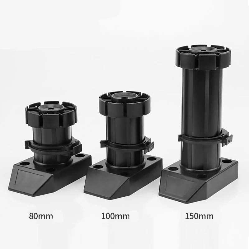 Ebest Furniture Legs Height Adjustable Cabinet Feet Floor Leveling Leg 80/120/150mm for Cupboard DIY Kitchen Heighten Foot