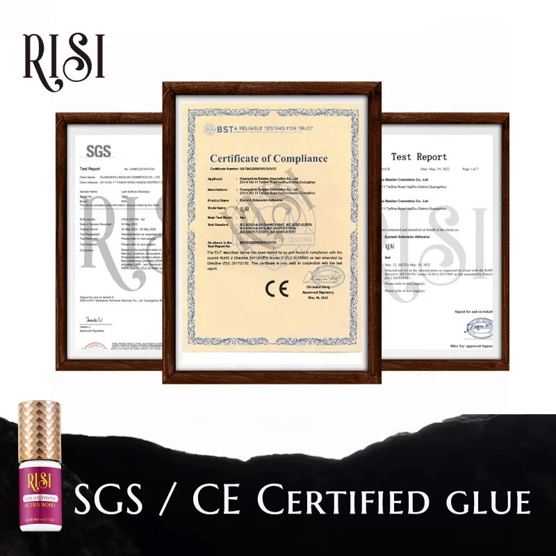 RISI Extra Strong OEM Organic Mini Volume Lash Glue Adhesive Waterproof Hypoallergenic for Eyelash Use