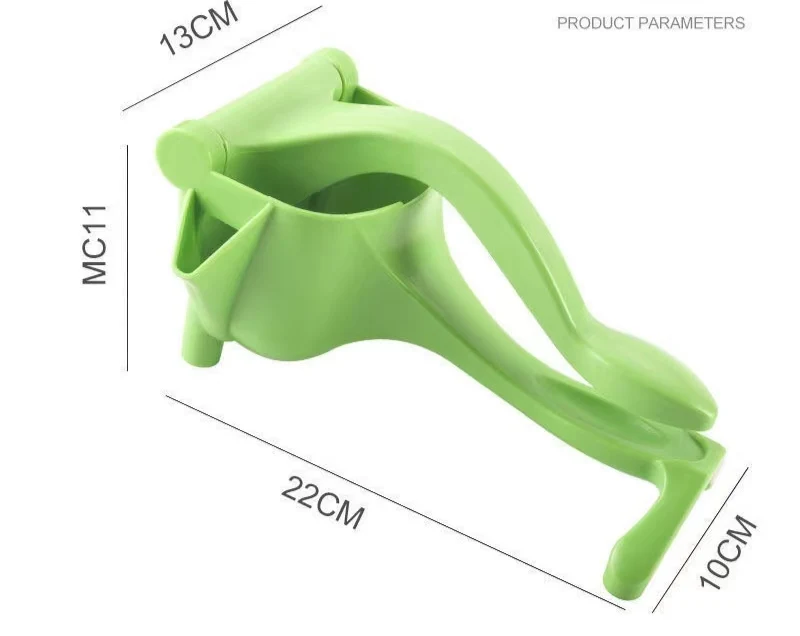 Wholesale Price Green Easy to Clean Food Grade Plastic Manual Hand Press Juicer Fruit Orange Lemon Lime Squeezer