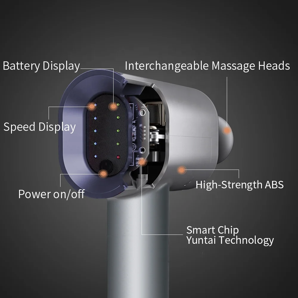 
new fitness rechargeable battery cordless deep muscle massage gun 