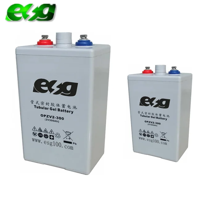 ESG OPZV 2 В 500ah 600ah 700ah 800ah 1000ah трубчатая гелевая батарея для солнечной энергетической системы аккумуляторная