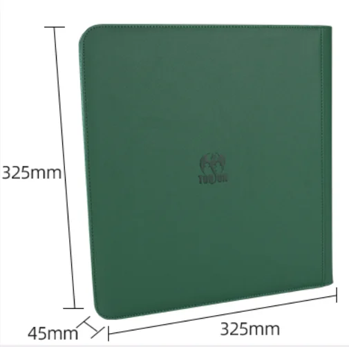 20 pages 480 pcs zipper 12 pockets PU leather custom MTG game magic loose leaf notebook sleeve yugioh tcg premium card binder