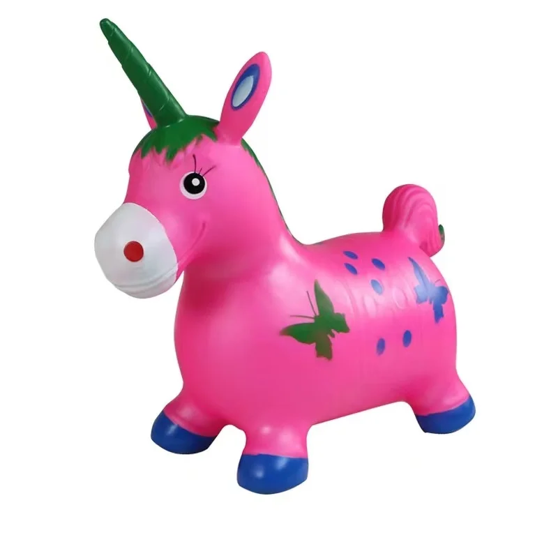 yellow pink white blue riding rubber bouncing animal toy Indoor outdoor riding rubber rocking children chair