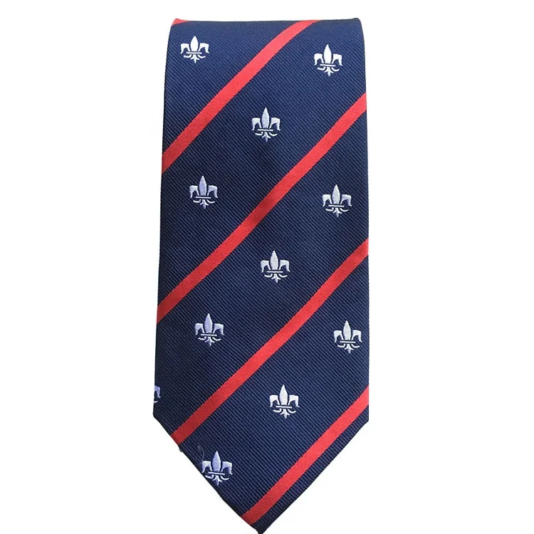 
Custom Silk With Logo Handmade Jacquard Woven Men School Tie  (60695246190)