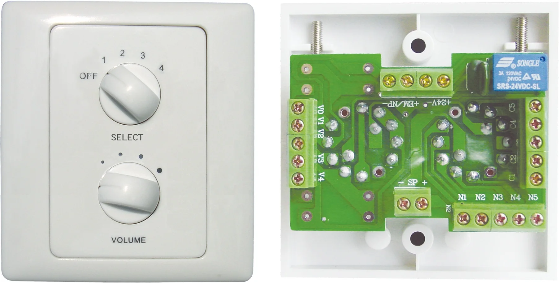 OBT-1060 60w high power In-wall ABS PA System/Public Address System Creative Speaker Volume Controller