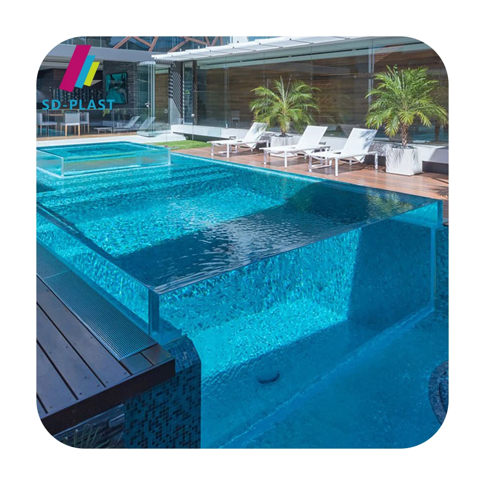 High quality transparent acrylic clear pmma plastic panels for swimming pool