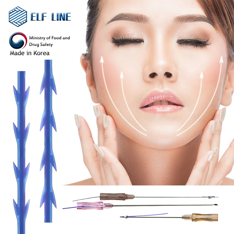 
ELF LINE high quality 6D - 12D cog Molding cog Twin Arm Cog pdo thread lift korea face lifting 