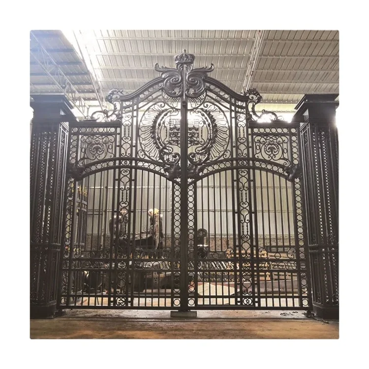 Modern Swing Driveway Gates Indian House Main Wrought Iron Gate Designs Iron Fence Gate Boundary Separating Wall Gate Design