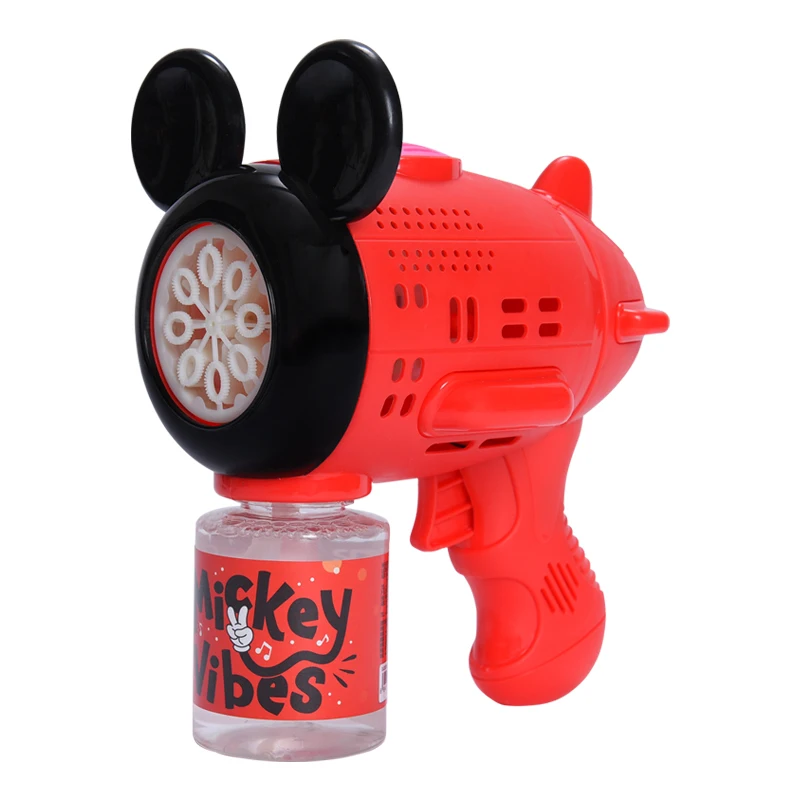Cute Space Theme Plastic Astronaut Bubble Gun Machine Light-Up Outdoor Toys for Kids Unisex TXT Photo in Color Box