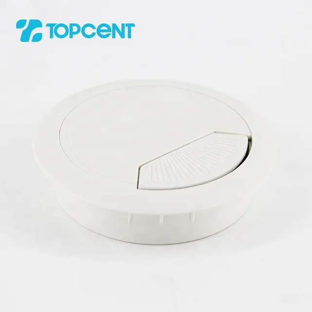 Topcent белый пластиковый круглый компьютерный стол офисный настенный провод с отверстием втулка