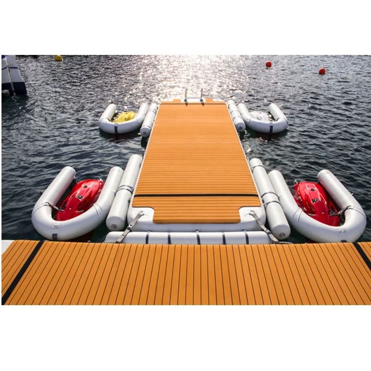 2023 Hot Sale Inflatable Dock Deck  Floating Lounge Platform OEM ODM Air Pontoon For Water Sport