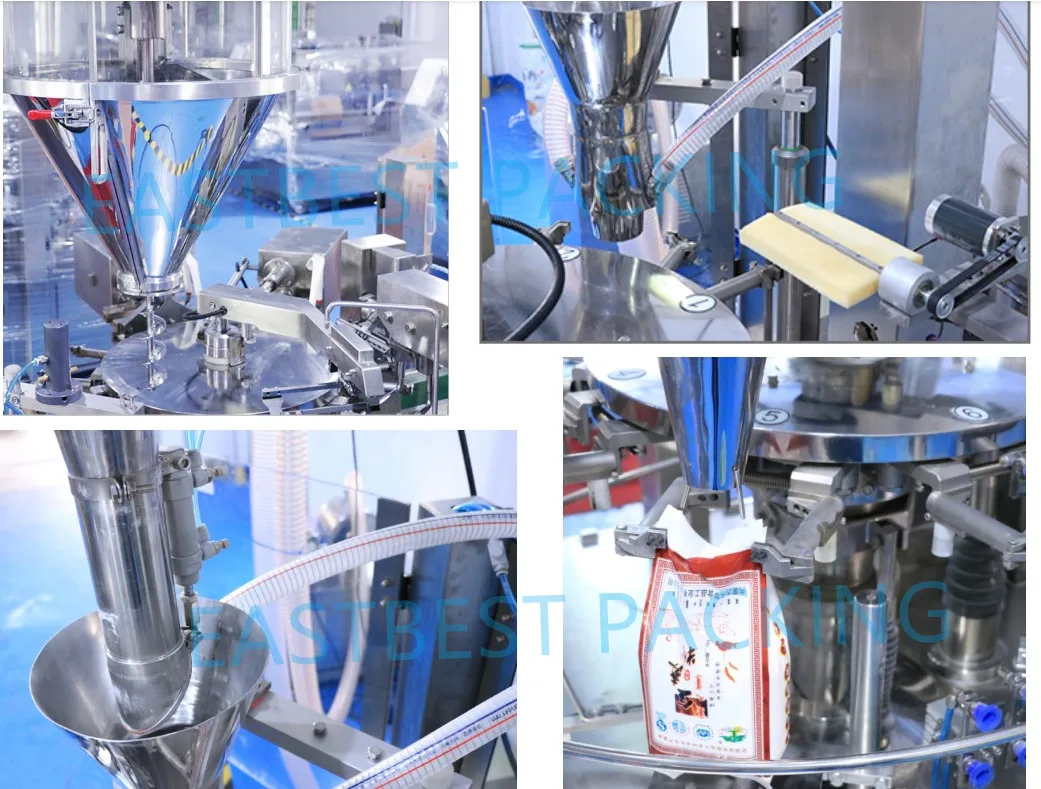 Zip Pouch Filling Turkey Tail Mushroom Powder Packaging Machine  Premade Bag Doypack Packing Machine