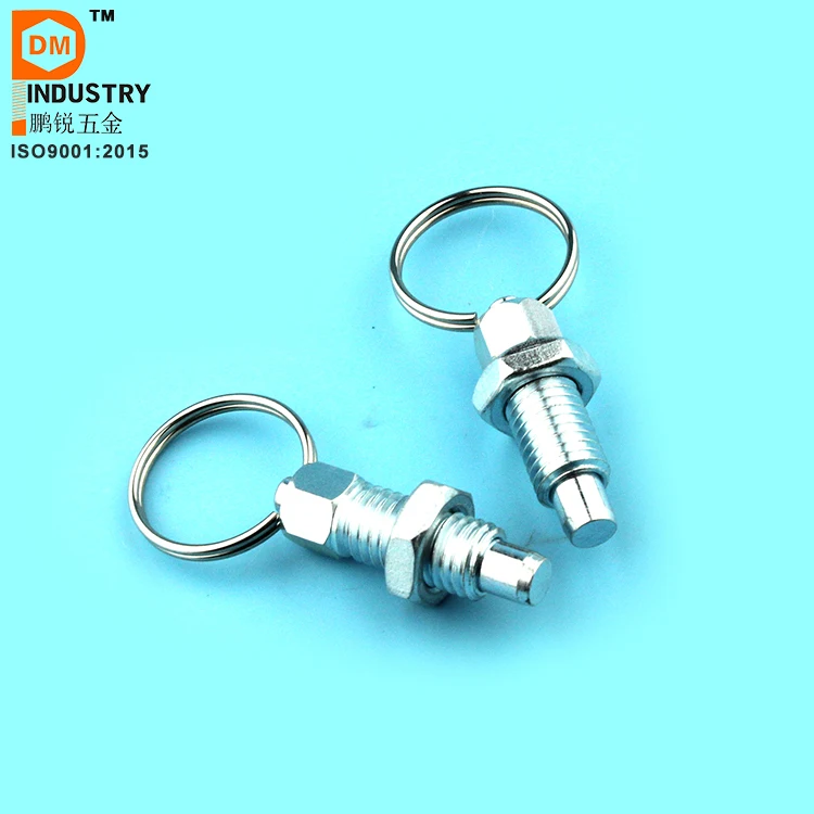 18-8 Stainless steel spring lock rounded retainer clevis pin with chain and key ring