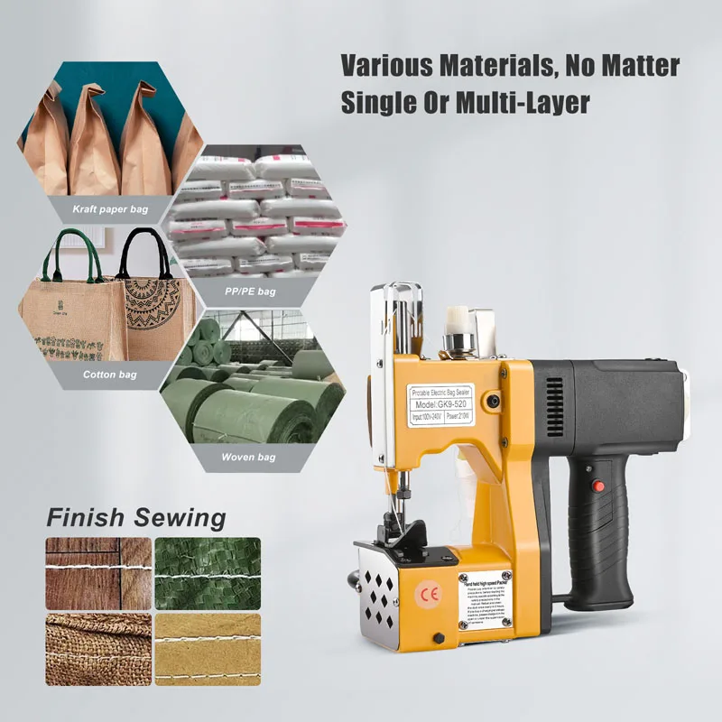 Portable Sewing Sealer Industrial Electric Sewing Machine Sealer Sealing Woven Bag Packing Sewing Sealer