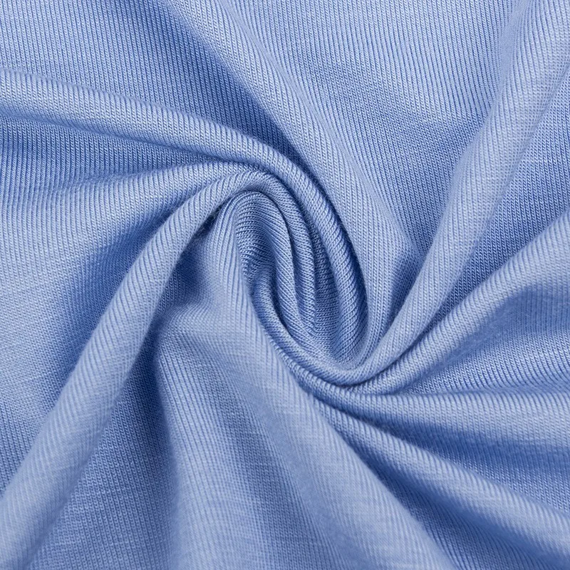 95% Cotton 5% Spandex Dyed Knitted Textile plain Style Stretch Jersey Fabric Elastic Soft Cotton for Shirts