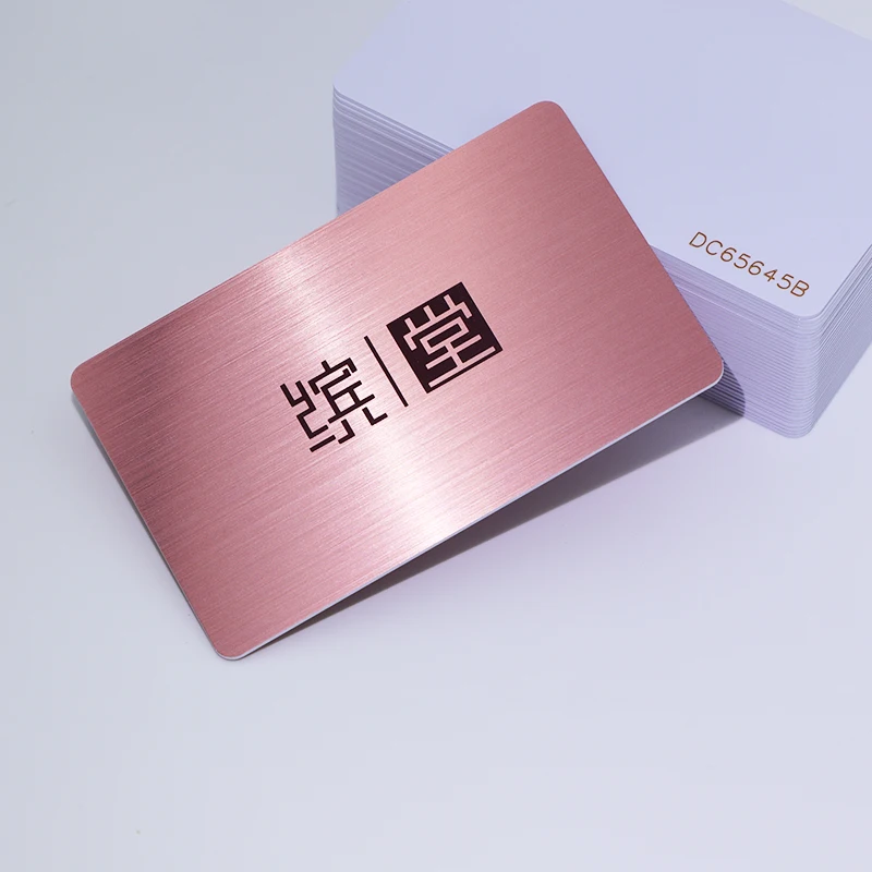 Настраиваемые матовые пластиковые Карты Лояльности RFID NFC для членства из розового золота