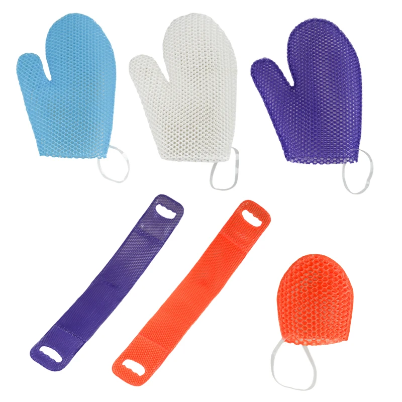 Honeycomb Bath Mitt Exfoliating Glove Face And Body Scrubber Spa TPU Material Wash Mitts For Shower Bathroom Supplies 8*10CM