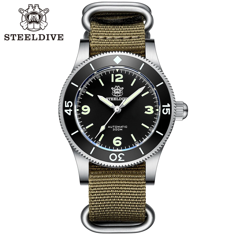 SD1952 High Quality 316L Stainless Steel NH35 Ceramic Bezel 30ATM Water Resistant Dive Watch for Men