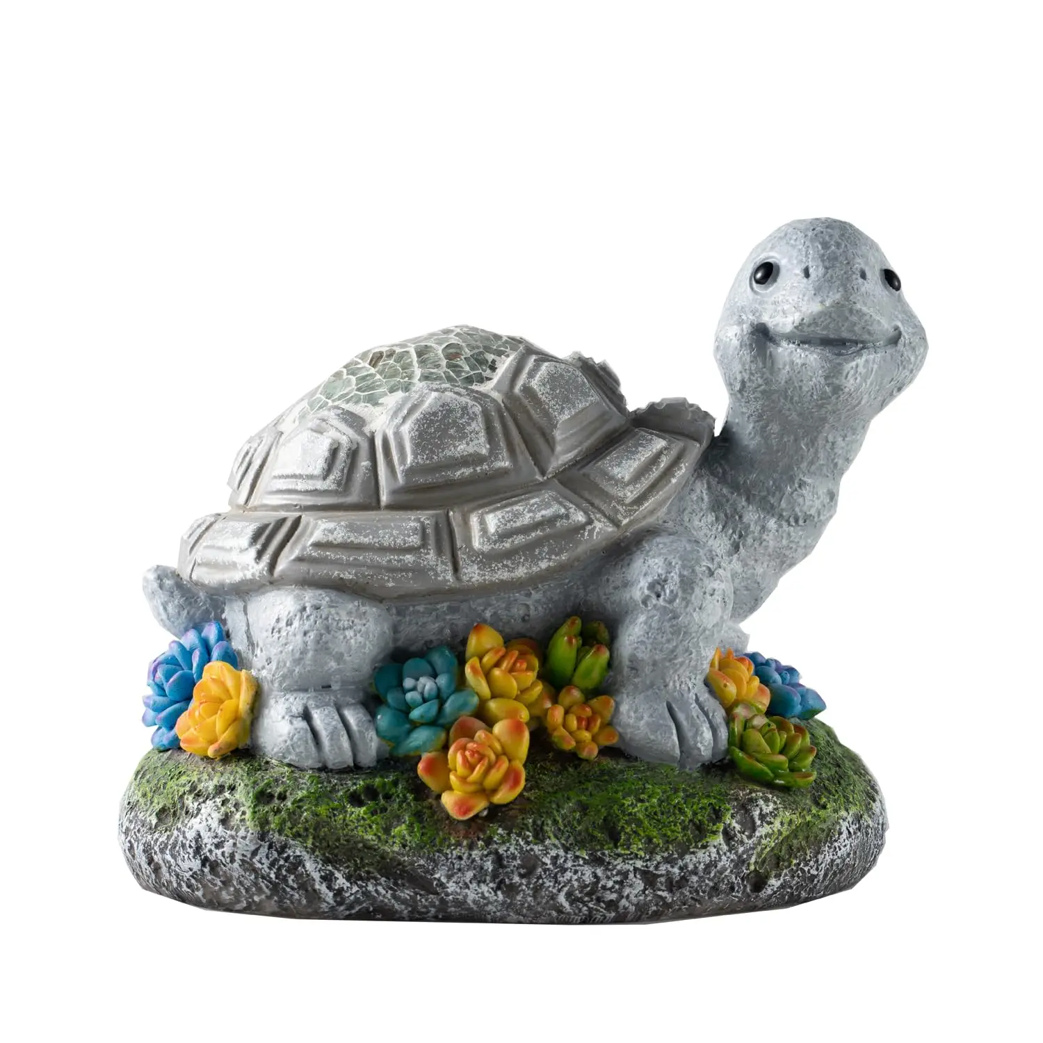 Garden Decorations Turtle Resin Statue with Solar Light