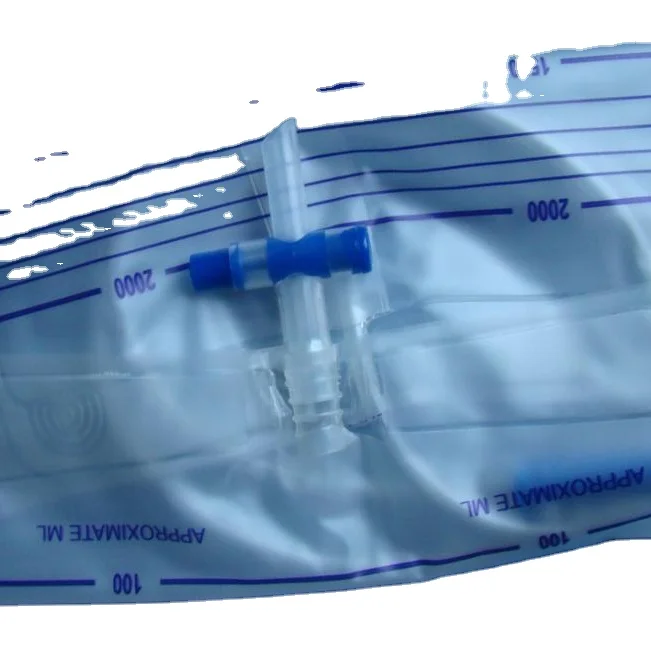 Sterile plastic urine bag 2000ml for single use