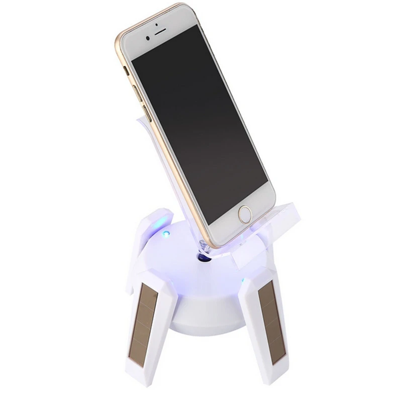 Popular Solar Display Stand Turntable Battery Double Used Rotating Display for Jewelry Spinner Watch Hobby Collection Shelf